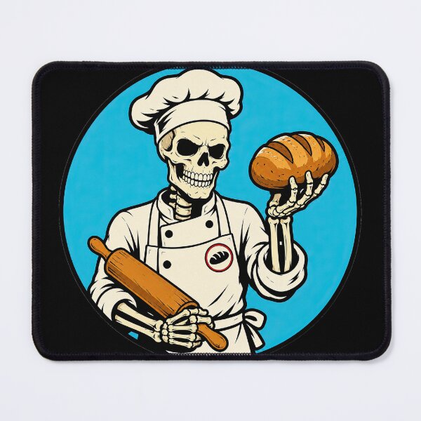 Item preview, Skeleton Baker Skull Illustration Retro Skate Style designed and sold by obstinator.