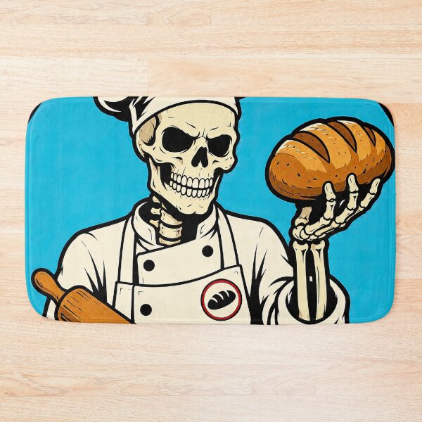 Item preview, Skeleton Baker Skull Illustration Retro Skate Style designed and sold by obstinator.