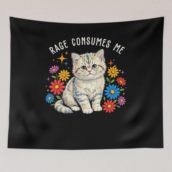 Item preview, Rage Consumes Me Cat designed and sold by charoen-design.