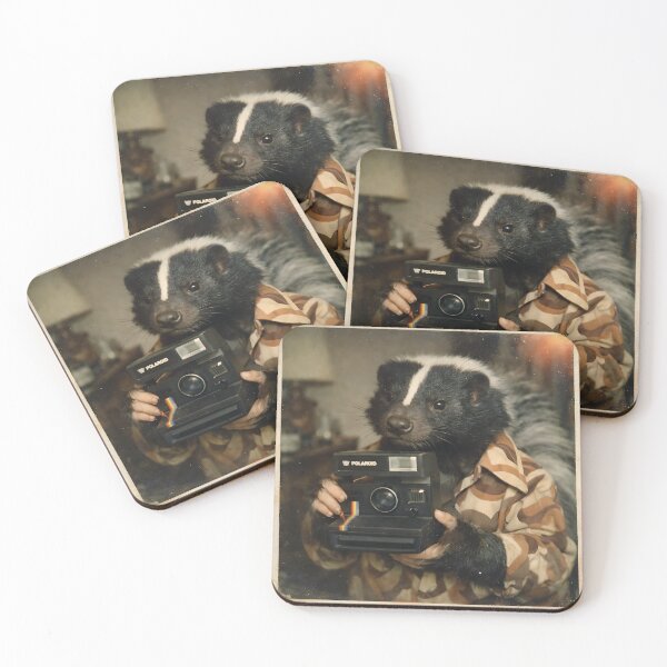 Item preview, Furry Animal with a Vintage Camera Wall Art | Nostalgic Wildlife Photographer Portrait | Retro Photography Aesthetic Vintage Print designed and sold by PaintedPixels01.