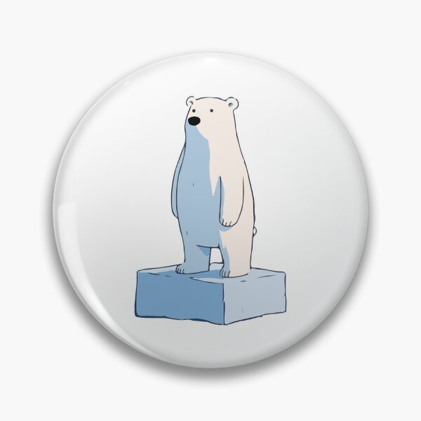 Item preview, Cute Polar Bear Standing on Ice Cartoon designed and sold by Soft Mayhem Studio.