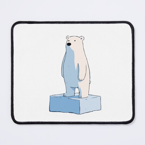 Item preview, Cute Polar Bear Standing on Ice Cartoon designed and sold by Soft Mayhem Studio.