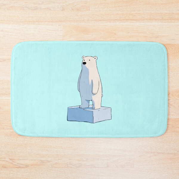 Item preview, Cute Polar Bear Standing on Ice Cartoon designed and sold by Soft Mayhem Studio.