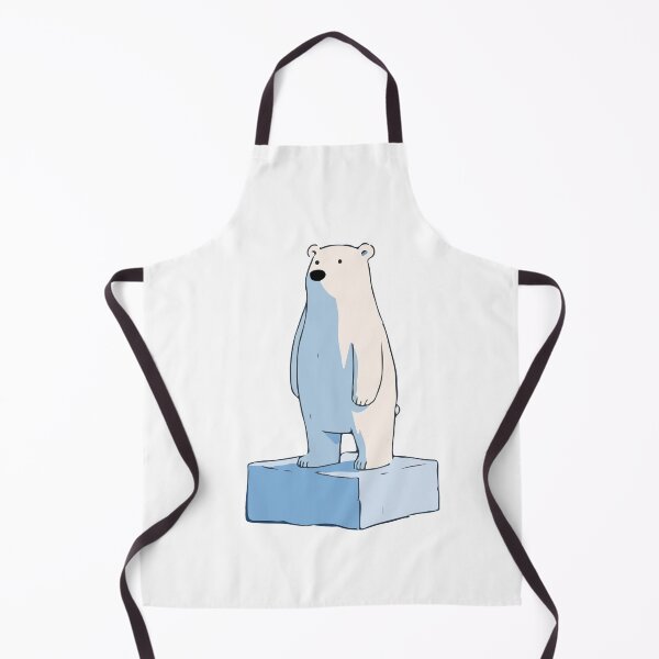 Item preview, Cute Polar Bear Standing on Ice Cartoon designed and sold by Soft Mayhem Studio.