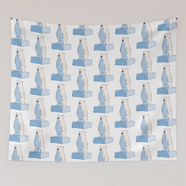 Item preview, Cute Polar Bear Standing on Ice Cartoon designed and sold by Soft Mayhem Studio.