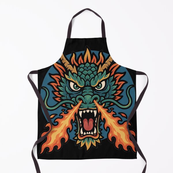 Item preview, Fire Breathing Asian Dragon Retro Skate Illustration designed and sold by obstinator.