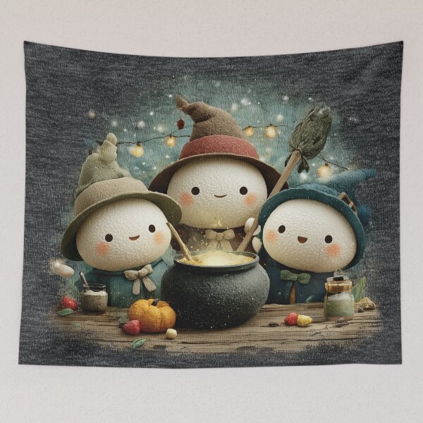 Item preview, Cute Halloween Witches Brewing Magical Autumn Potion designed and sold by colorful-white.