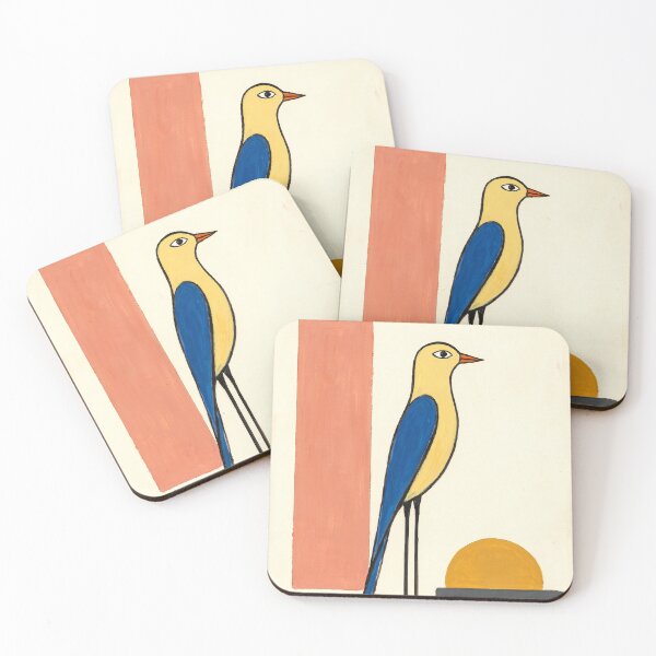 Item preview, Mid Century Modern Bird Art – "Standing at Sundown" designed and sold by Filora Atelier | Bird Art.