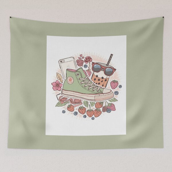 Item preview, Retro Strawberry Boba designed and sold by lifeinspired4u.