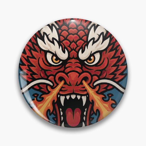 Item preview, Red Chinese Dragon Fire Breathing Retro Skate Illustration designed and sold by obstinator.