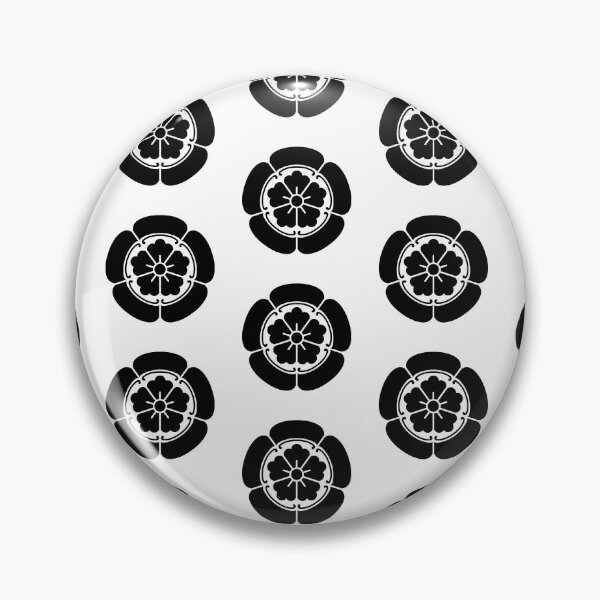 Item preview, Samurai Oda Mokko Nobunaga Oda Family Crest Black White Tile / Japanese Crest  designed and sold by 戦国まーけっと SENGOKU MARKET.
