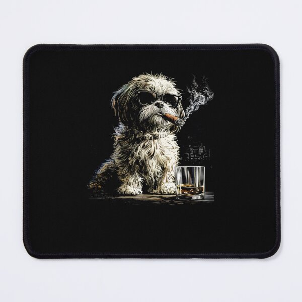Item preview, Shih Tzu Drinking Whiskey Funny Dog Meme designed and sold by charoen-design.