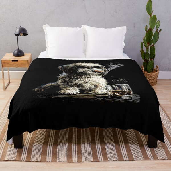 Item preview, Shih Tzu Drinking Whiskey Funny Dog Meme designed and sold by charoen-design.