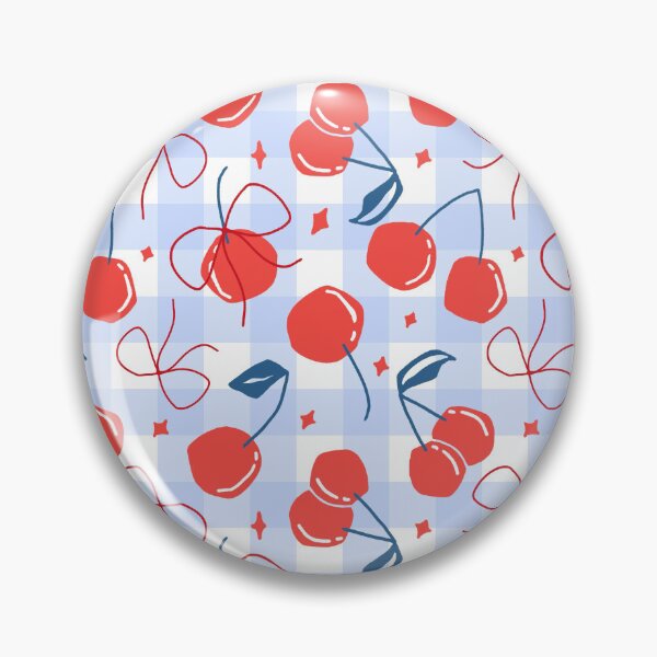 Item preview, Cherry Picnic Gingham Pattern designed and sold by ByJYA.