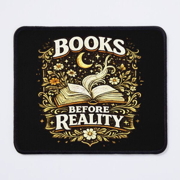 Item preview, Books Before Reality Vintage Book Lover T-Shirt | Retro Reading Graphic Tee designed and sold by Ahsacom.