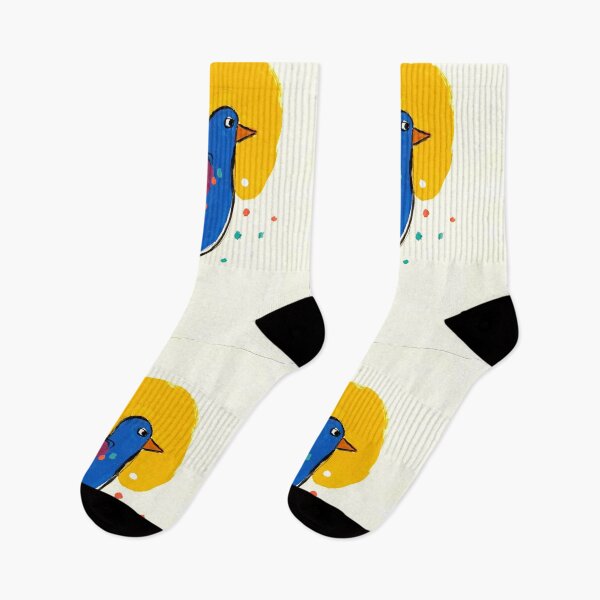 Item preview, Colorful Modern Folk Bird Art – "The Blue Bird and the Sun" designed and sold by Filora Atelier | Bird Art.