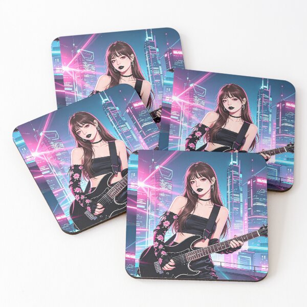 Item preview, Y2K Rock Star in Black with Guitar designed and sold by Bondingbonding.