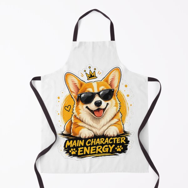 Item preview, Main Character Energy | Funny Cartoon Corgi with Sunglasses designed and sold by yassinehelal.