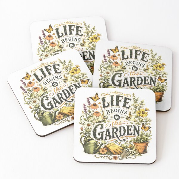 Item preview, Life Begins in the Garden Vintage Gardening T-Shirt | Botanical Garden Lover Tee designed and sold by Ahsacom.