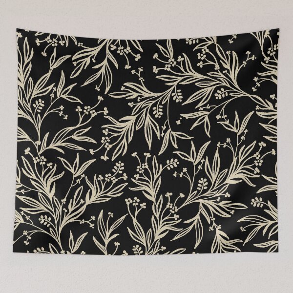 Item preview, Black Floral · Floral background designed and sold by dacoparo.