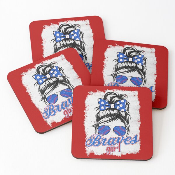 Item preview, Vintage Braves Girl Messy Bun Sports Team Spirit designed and sold by RockTheFeal.
