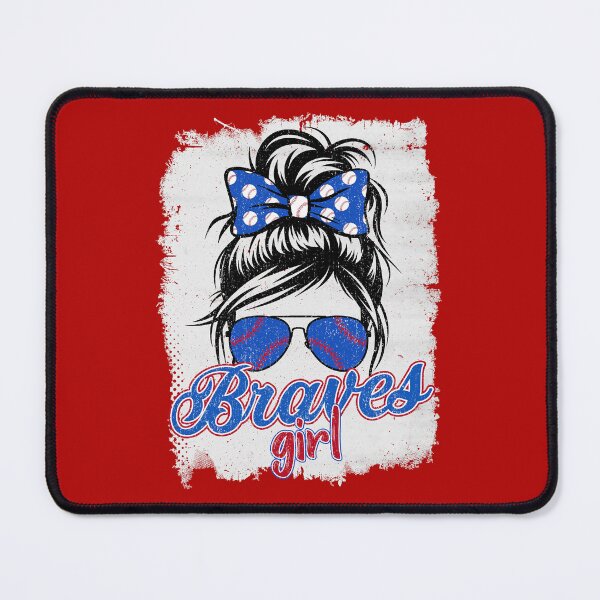 Item preview, Vintage Braves Girl Messy Bun Sports Team Spirit designed and sold by RockTheFeal.