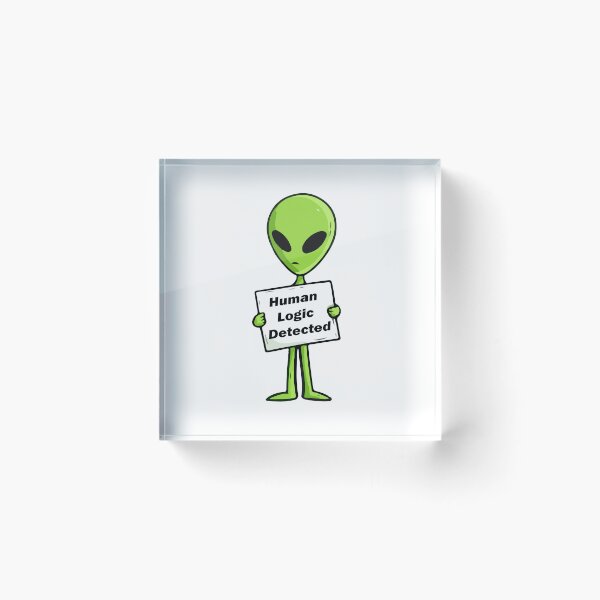 Item preview, Alien Divertido Lógica Humana Detectada designed and sold by Soft Mayhem Studio.