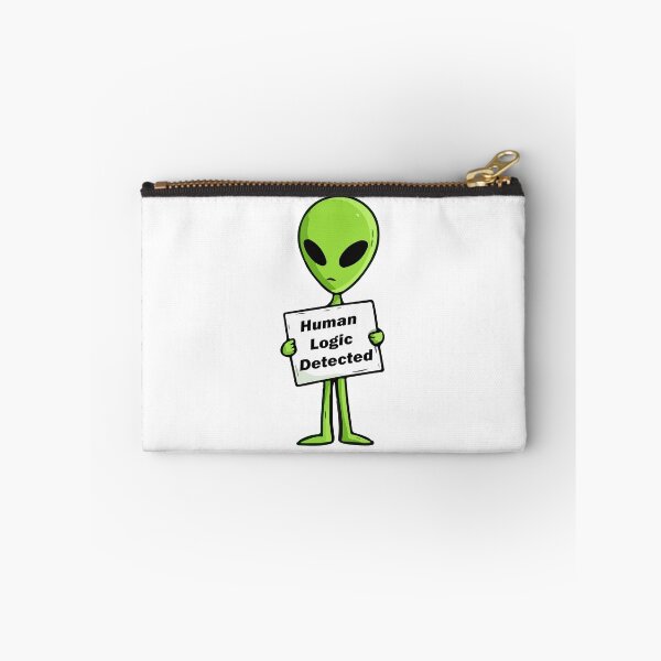 Item preview, Funny Alien Human Logic Detected designed and sold by Soft Mayhem Studio.