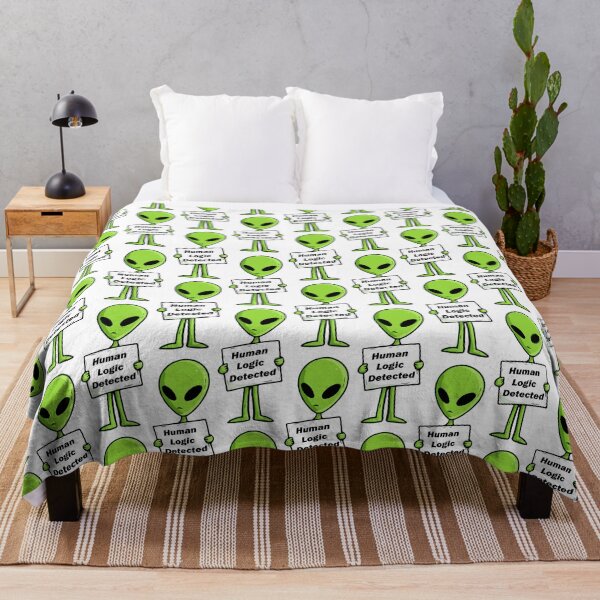 Item preview, Funny Alien Human Logic Detected designed and sold by Soft Mayhem Studio.