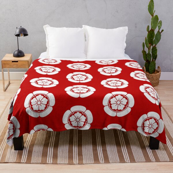 Item preview, Samurai Oda Mokko Nobunaga Oda Family Crest White Red Tile / Japanese Crest designed and sold by 戦国まーけっと SENGOKU MARKET.
