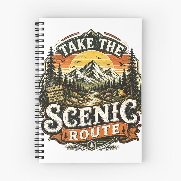Item preview, Take the Scenic Route Vintage Hiking T-Shirt | National Park Adventure Tee designed and sold by Ahsacom.