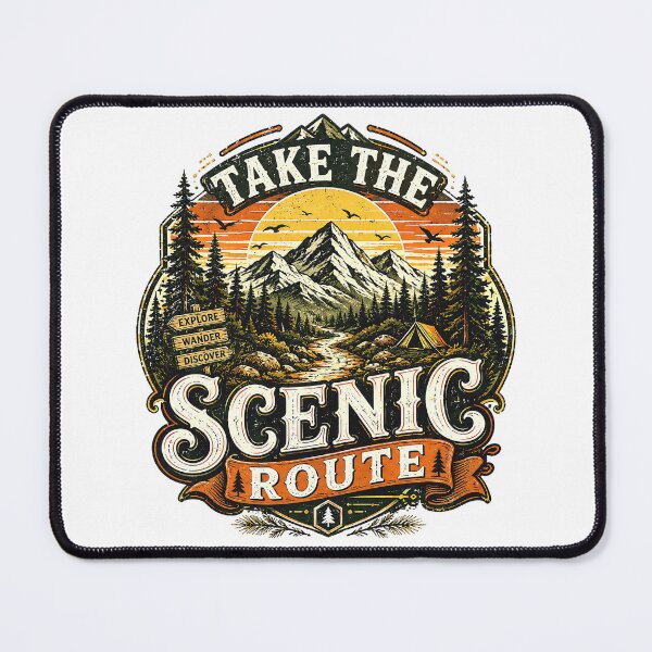 Item preview, Take the Scenic Route Vintage Hiking T-Shirt | National Park Adventure Tee designed and sold by Ahsacom.