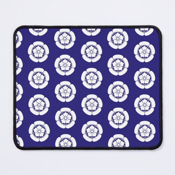 Item preview, Samurai Oda Mokko Nobunaga Oda Family Crest White Blue Tile / Japanese Crest designed and sold by 戦国まーけっと SENGOKU MARKET.