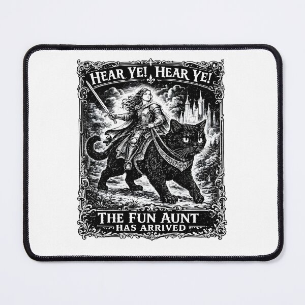 Item preview, Fun Aunt Knight Riding Black Cat designed and sold by JunoLoyder84.