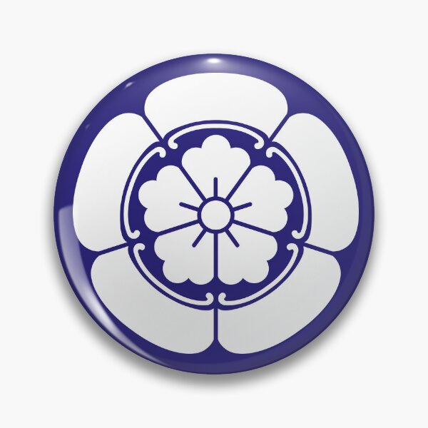 Item preview, Samurai Oda Mokko Nobunaga Oda Family Crest White Blue / Japanese Crest  designed and sold by 戦国まーけっと SENGOKU MARKET.