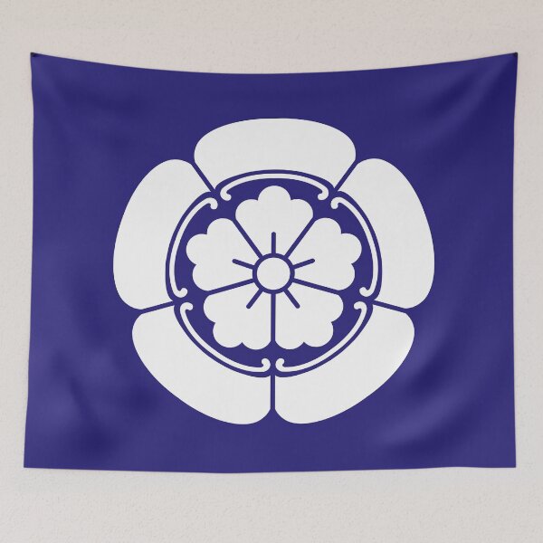 Item preview, Samurai Oda Mokko Nobunaga Oda Family Crest White Blue / Japanese Crest  designed and sold by 戦国まーけっと SENGOKU MARKET.