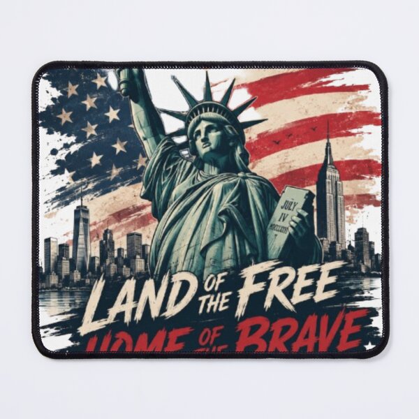 Item preview, Land Of The Free Home Of The Brave American Flag Art designed and sold by DKSH1234.