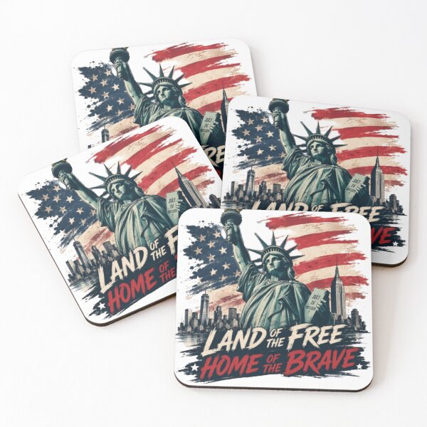 Item preview, Land Of The Free Home Of The Brave American Flag Art designed and sold by DKSH1234.