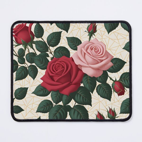 Item preview, Vintage Inspired Rose Pattern with Decorative Leaf Details. designed and sold by MissYouONLY.