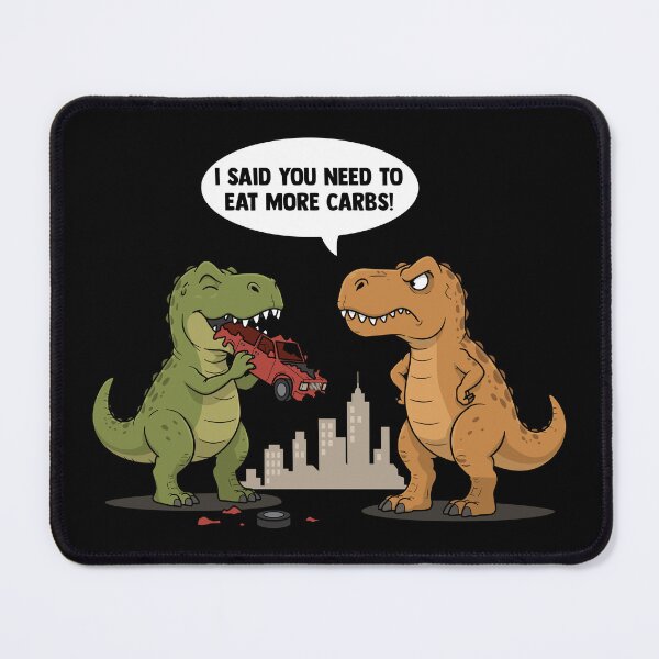 Item preview, Carbs dinosaur - funny greedy car eating monster pun designed and sold by messy-nessie.