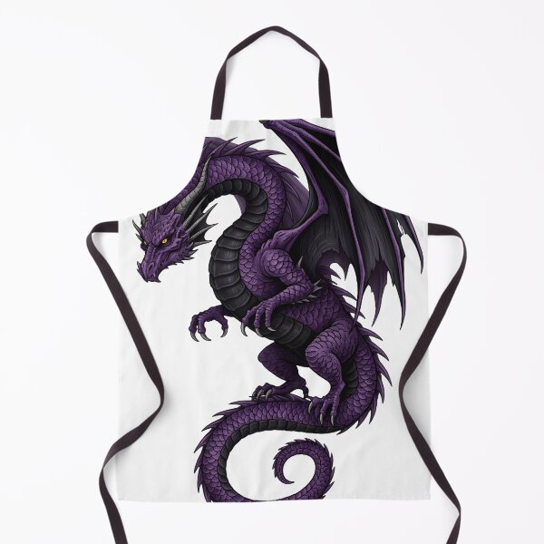 Item preview, Royal Purple Dragon Fantasy Illustration | Mythical Winged Dragon Art designed and sold by DragonSerpent Ink.