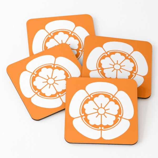 Item preview, Samurai Oda Mokko Nobunaga Oda Family Crest White Orange / Japanese Crest  designed and sold by 戦国まーけっと SENGOKU MARKET.