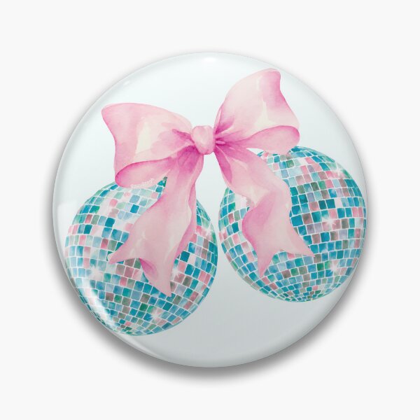 Item preview, Disco Ball with Bow Sticker designed and sold by DesignPMG.