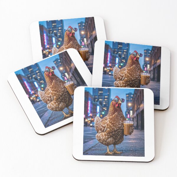 Item preview, Iced Coffee Hen  designed and sold by TheEndDesign.