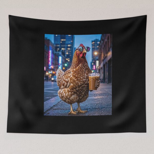 Item preview, Iced Coffee Hen  designed and sold by TheEndDesign.