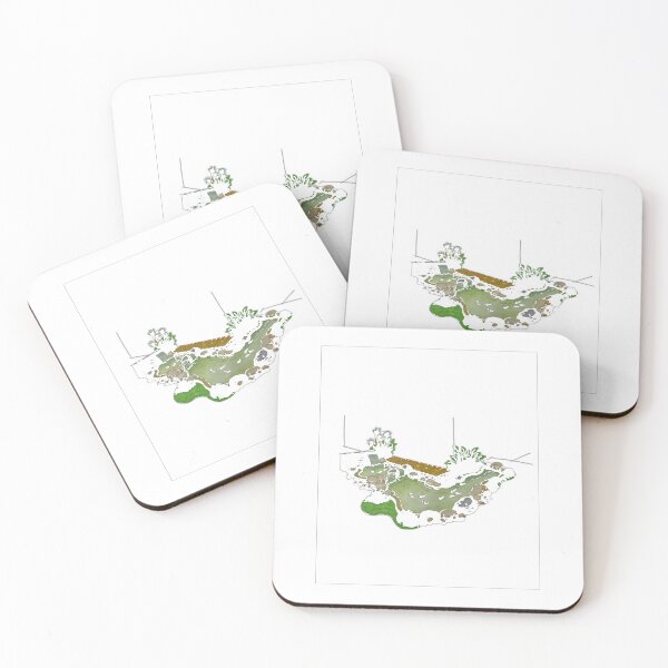 Item preview, Backyard Koi Pond and Garden Design Sketch T-Shirt_95493300 designed and sold by Juvestore24.