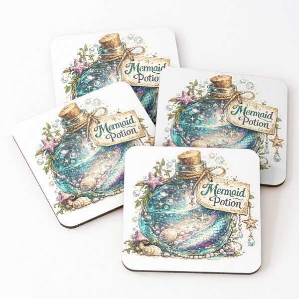 Item preview, Mermaid Potion – Magical Ocean Apothecary Sticker designed and sold by Edenglow Prints & Peculiars.