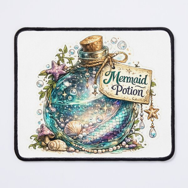 Item preview, Mermaid Potion – Magical Ocean Apothecary Sticker designed and sold by Edenglow Prints & Peculiars.