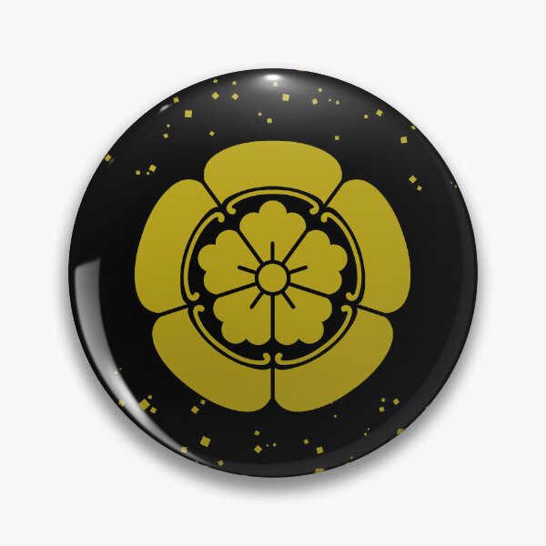 Item preview, Samurai Oda Mokko Nobunaga Oda Family Crest Faux Gold Dust Black / Japanese Crest designed and sold by 戦国まーけっと SENGOKU MARKET.