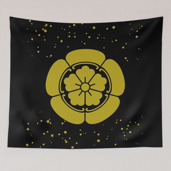 Item preview, Samurai Oda Mokko Nobunaga Oda Family Crest Faux Gold Dust Black / Japanese Crest designed and sold by 戦国まーけっと SENGOKU MARKET.